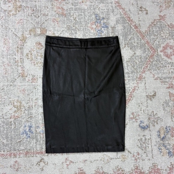 Avenue Montaigne Dresses & Skirts - Black Faux Leather Bikercore  Pull On Pencil Skirt 2 Corporate Sleek Indie